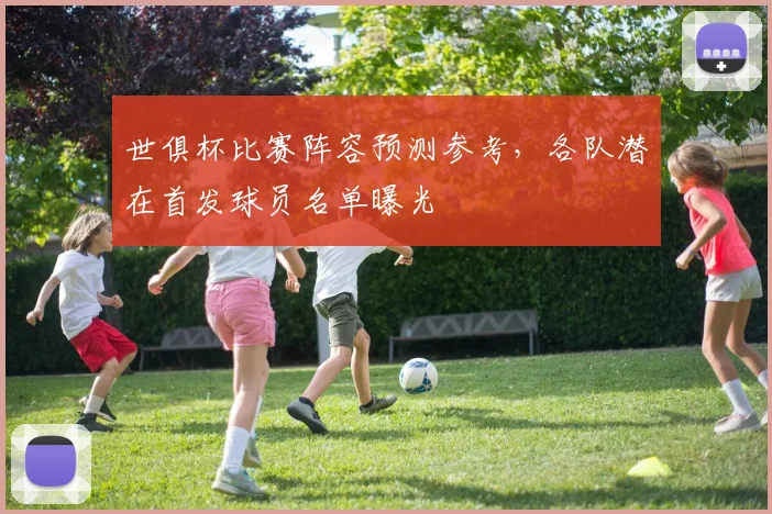 世俱杯比赛阵容预测参考，各队潜在首发球员名单曝光