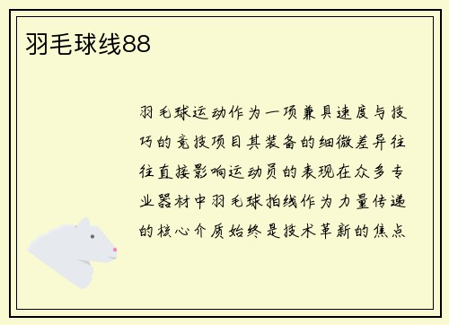 羽毛球线88